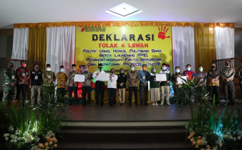 Demi Suksesnya Pilkada 2020, Bawaslu Tana Tidung Gelar Deklarasi Tolak Politik Uang, Politisasi sara serta Launching PPID