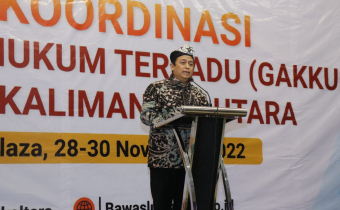 Anggota Bawaslu RI; Puadi, berharap Sentra Gakkumdu di Daerah dapat selalu berjalan beriringan